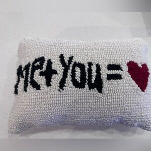 Me + you = ❤️ small decorative pillow